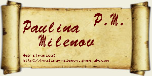Paulina Milenov vizit kartica